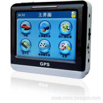 handset navigation with 3.5 inch touch screen
